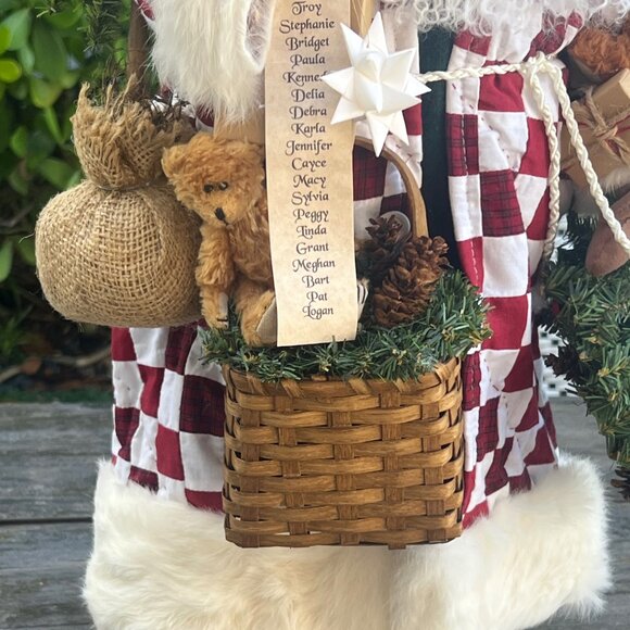 LYNN HANEY "Country Time Memories" Large SANTA #2171 SIGNED 2001 Good List Bear - Picture 5 of 15